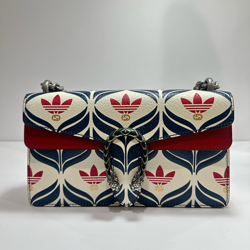 Gucci Women's Blue and Cream Crossbody Bag